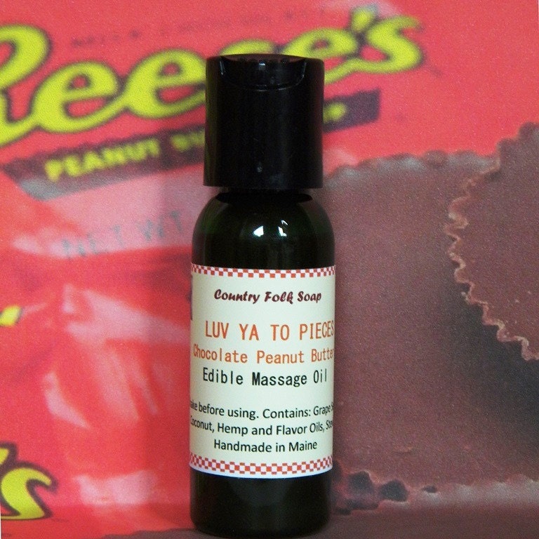 LUV Ya To Pieces Edible Massage Lubricant Oil - Reese's Chocolate Peanut Butter Lube