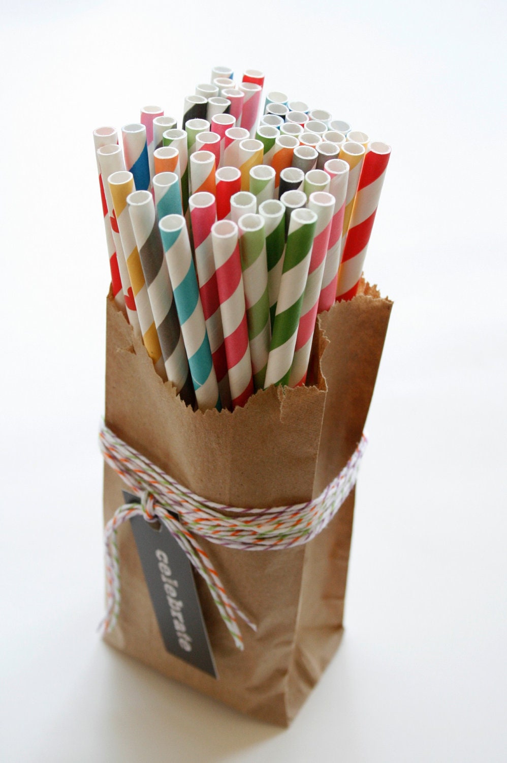 150 Printed Design Paper Straws with Editable PDF File - Stripes and Dots - Mix and Match Colors - Weddings - Parties - Favors