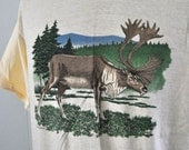 1987 Unworn Vintage Maine TShirt LL Bean Moose Deer Bear Animals Tee XL