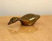 Solid Brass Duck  - Vintage