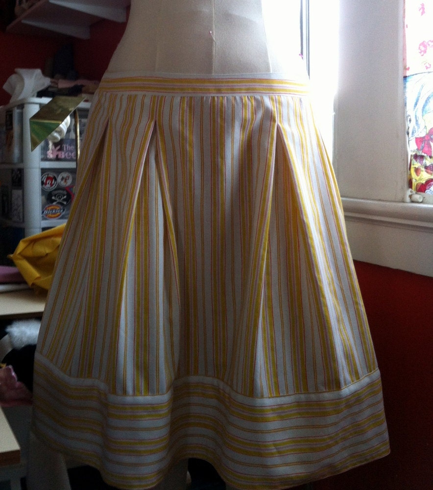 Stripey Full Skirt- OOAK Upcycled