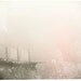 Dreamy Pirate Ship Photo "Ghost Ship" Fine Art Nautical Photograph - Surreal Ocean Boat - Foggy Sea Sky - Grey Pastel Muted Pink