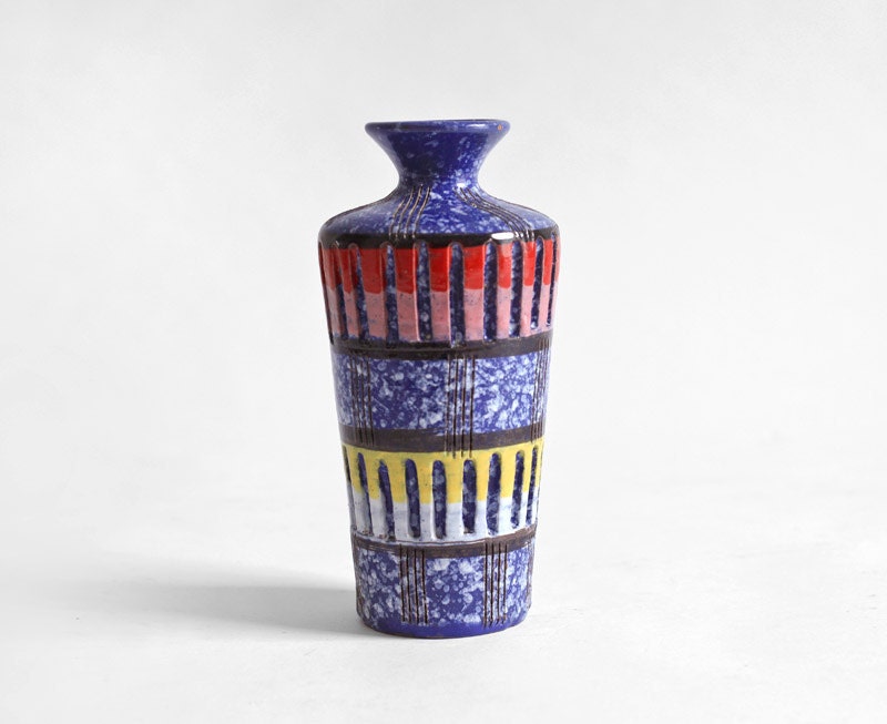 Vintage Pottery Vase - Mid Century, Modern, West German, Retro, Eames