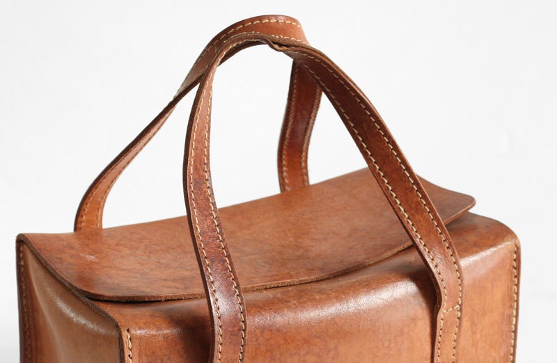 Vintage Leather Case - Mid Century, Camera, Storage