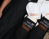 Personalized Embroidered Adult Junior teen Teacher FATHER SON set or brother sister Grilling Grill Master