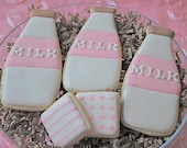 Milk Bottle Decorated Sugar Cookies (12)