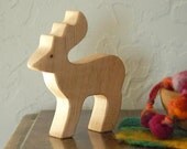 Carved Wooden DEER, Handmade Toy Animal, Waldorf Inspired