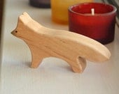 Carved Wooden FOX, Handmade Toy Animal, Waldorf Inspired