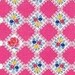 Japanese, Lecien, Hua Hua Lu Lu, Scallop Floral Squares in Pink, 1/2 Yard