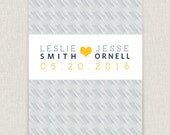 Hatched - modern wedding invitation with kraft envelopes