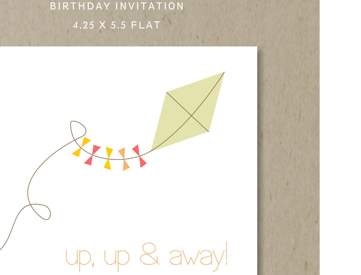 kite : birthday invitation set