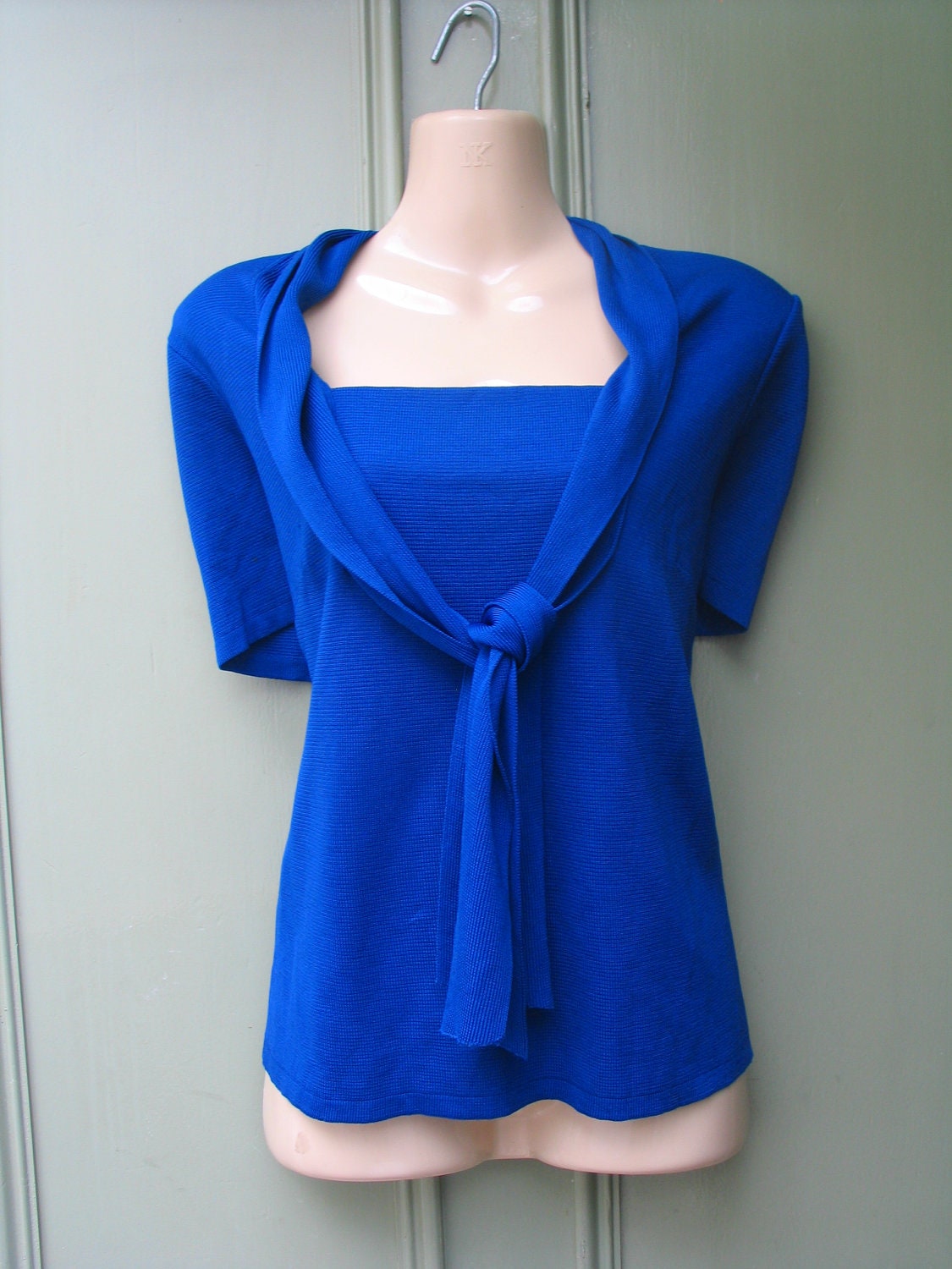 MOVING SALE 30% OFF Beautiful deep blue smart-casual Mad Men secretary blouse