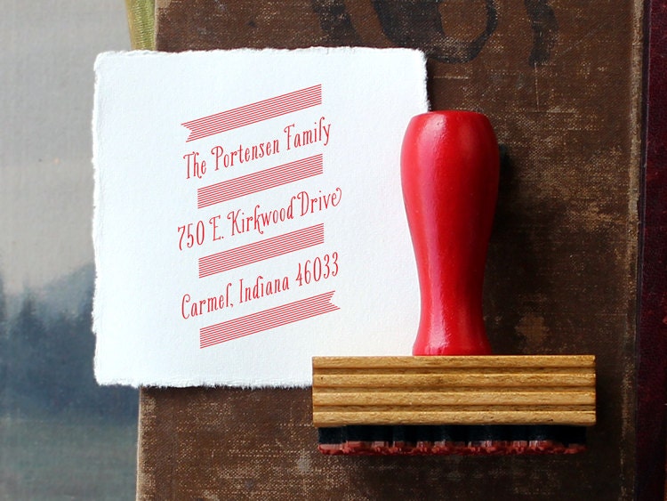Custom Return Address Stamp // WRAP // typeset