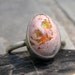 Fire Opal Ring.  Sterling Silver, Handmade, Bezel Set.  US size 6