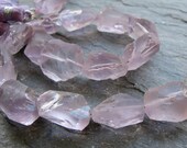 Pink Amethyst Hammered Oval Nuggets, 8" strand, 13 - 14mm (7a6)