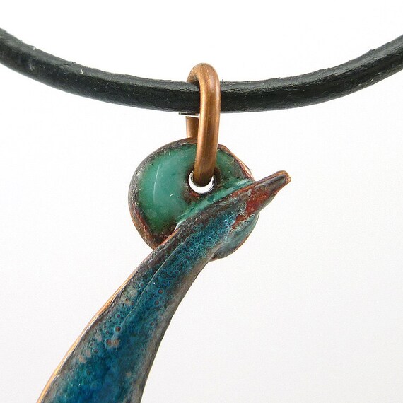 Enamel Blue Crescent Moon and Star Necklace