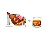 Country Ham and Bourbon Print