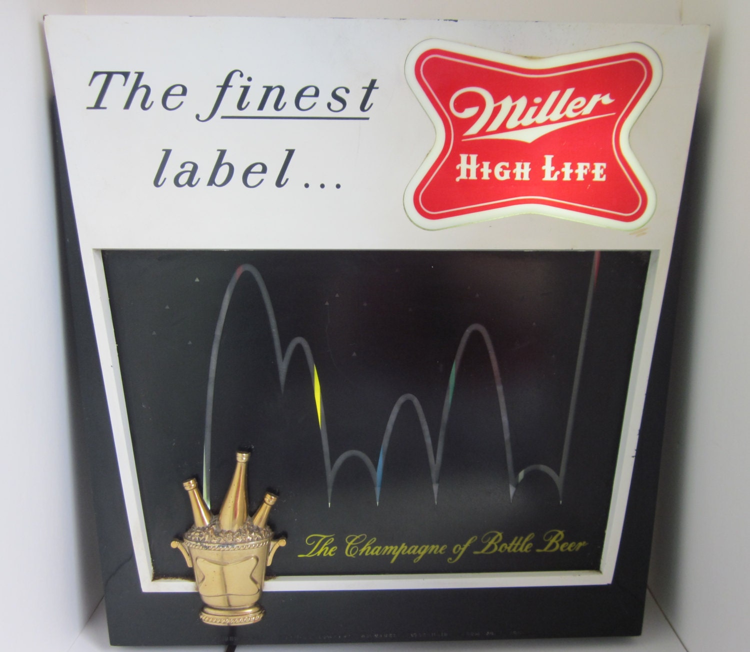Vintage 1960 MILLER BEER Bouncing Ball Motion Sign