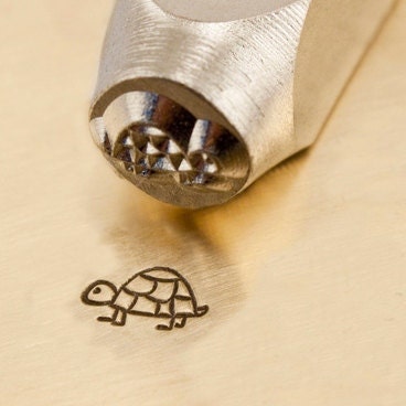 Turtle Tortoise Design Stamp 6mm Metal Punch for Jewelry Blanks Larger Size