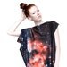 Crimson Galaxy Print Dress