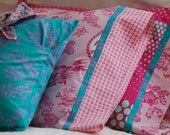 Decorative Pillows, Shabby Chic Pillow Covers, Cottage Pillow Cases,  Set of 3