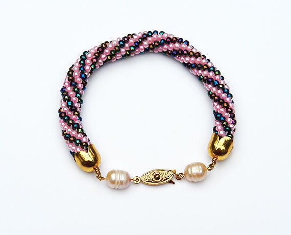 Crochet  Bracelet  Sunset on the beach