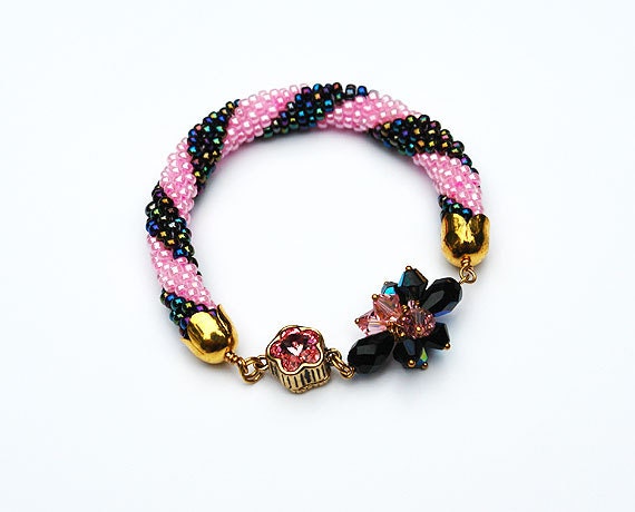 Crochet  Bracelet  Sunset on the beach 2