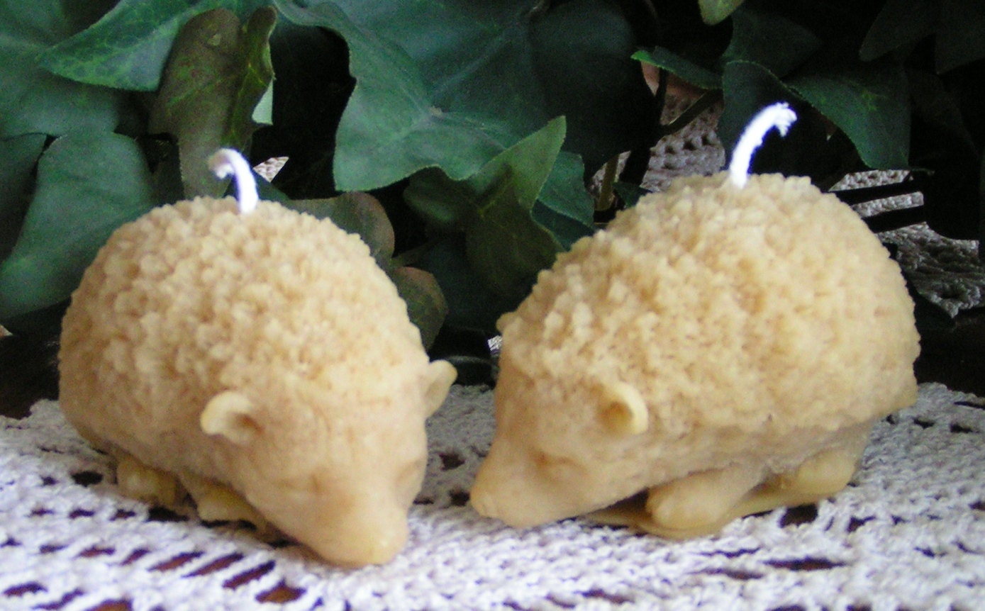 Hedgehog Beeswax Candles