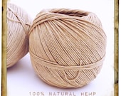 Hemp Twine, Natural, 1mm, 20lb, 400 Feet, Twine Cord, Biodegradable, Gardening Twine, Hemp Cord