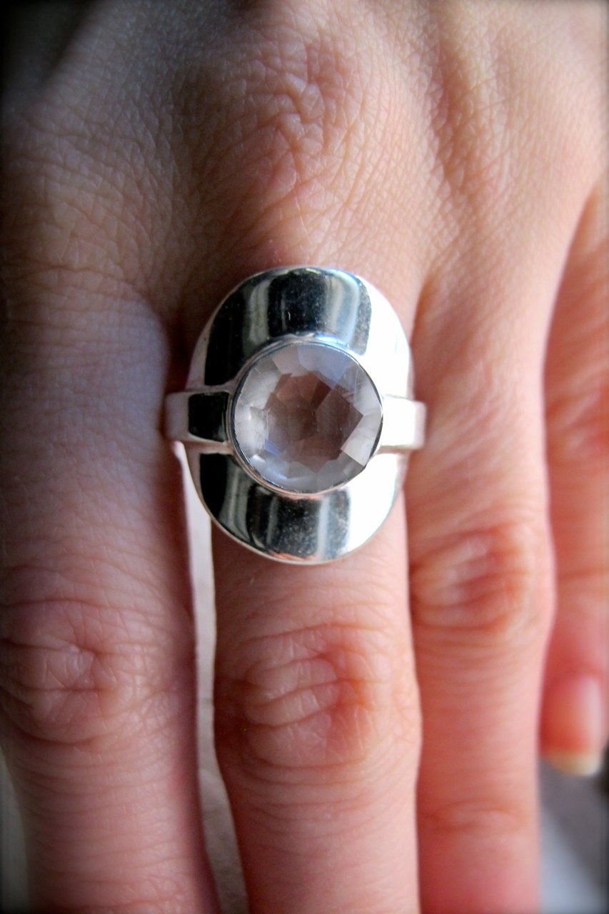 Spiritual Center White Topaz Ring
