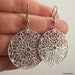 Silver Filigree Medallion Earrings, Silver Earrings