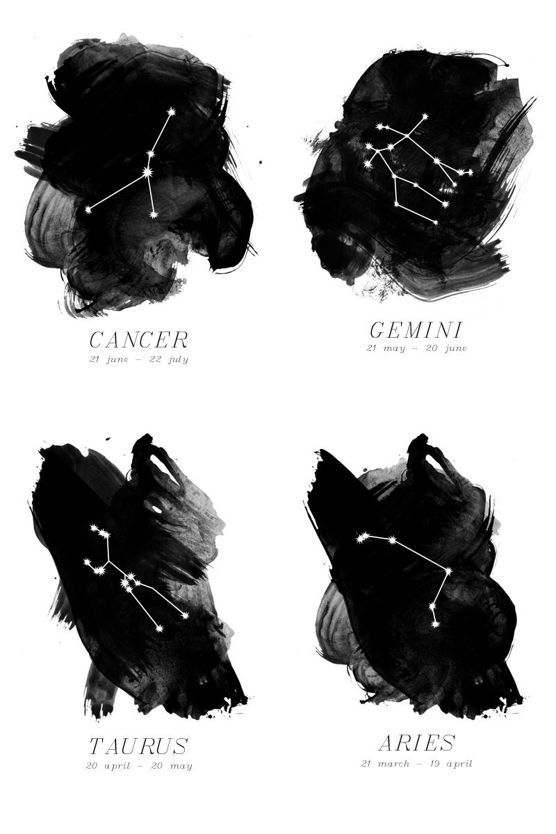 11x17 zodiac sign print