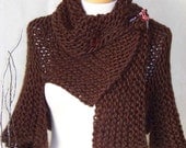 INSTANT DOWNLOAD, CHOCOLATE, Knitting shrug pattern pdf
