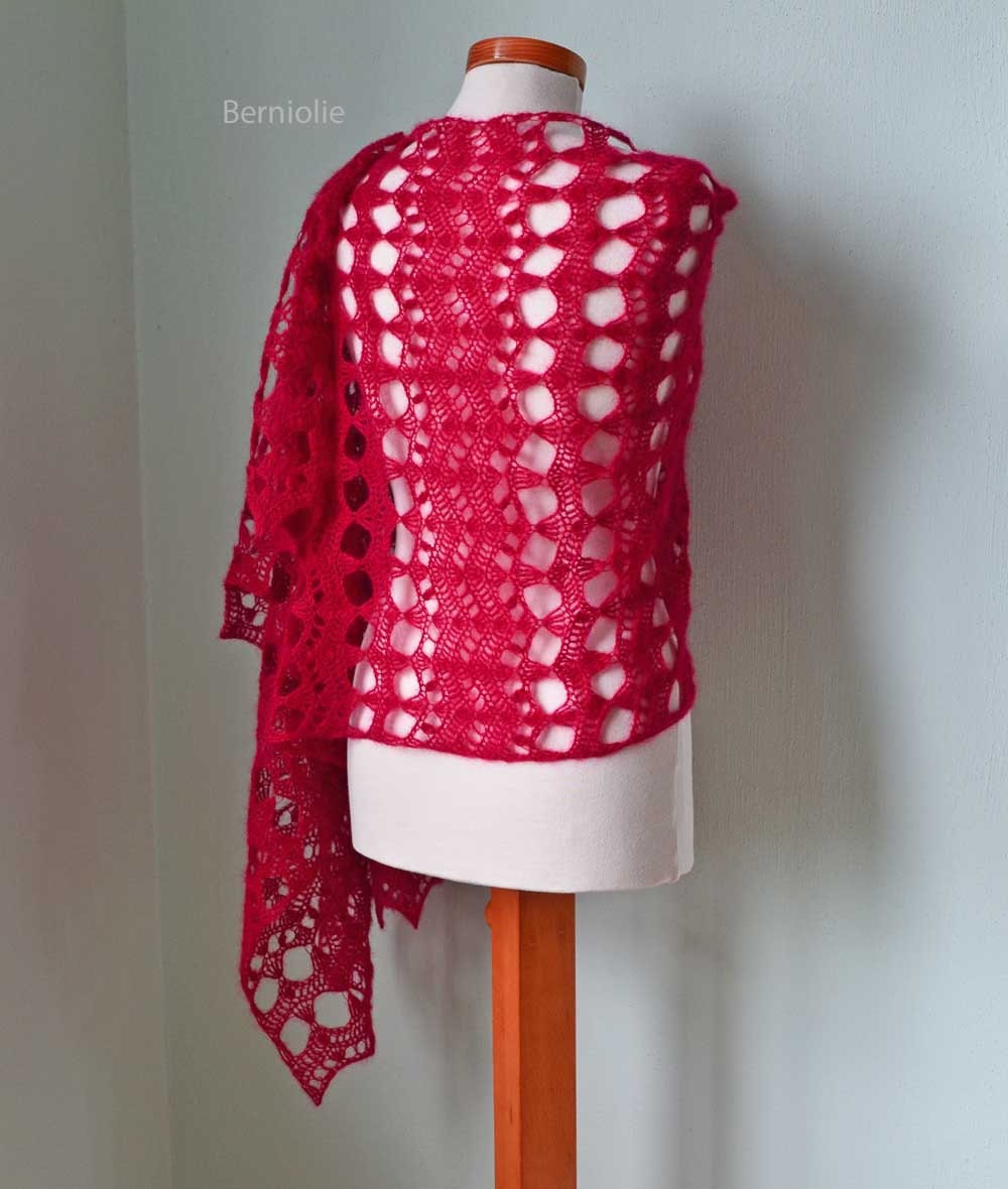 INSTANT DOWNLOAD, ELEKTRA, Crochet shawl pattern pdf
