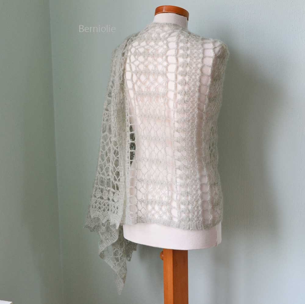 INSTANT DOWNLOAD, SAGE, Crochet shawl pattern pdf