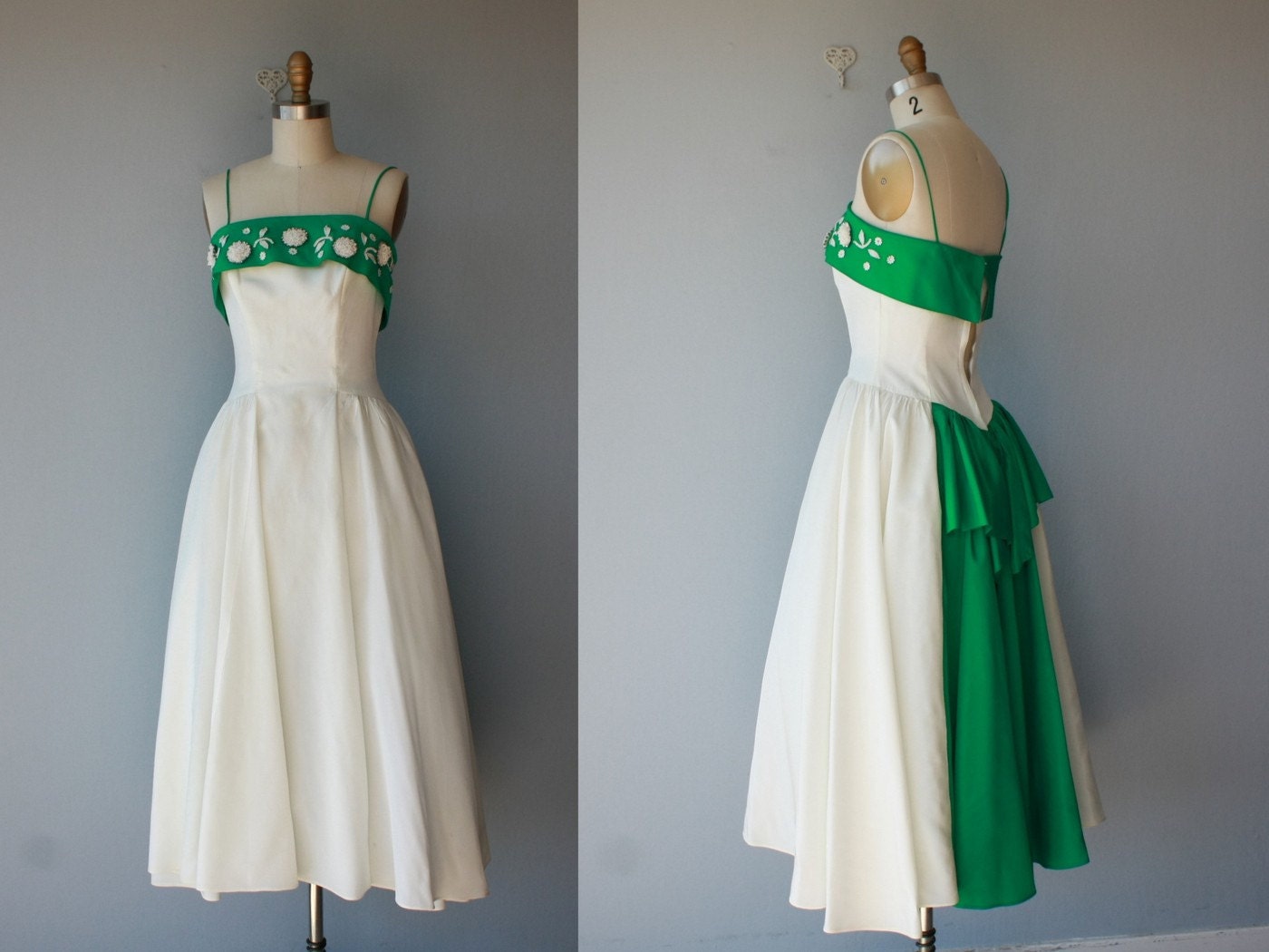 1950s dress / 50s dress / formal gown / 50s prom dress / party dress- size xs , small