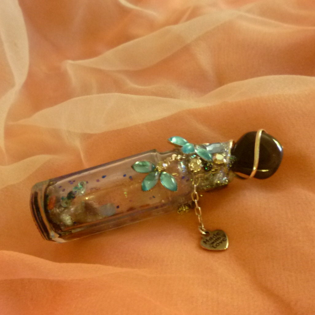 Glass Home Decor, Magical Bottle, Art Jar by mystic2awesome