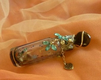 Glass Home Decor, Magical Bottle, Art Jar by mystic2awesome