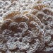Flower crochet motif 2.5 inch natural set of 5