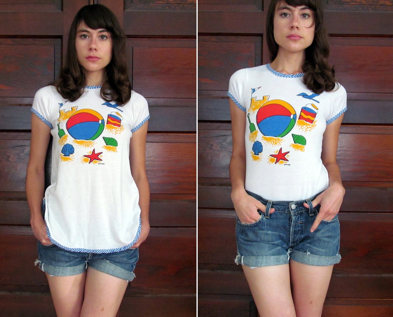 Sale// Vintage SUMMER ALL YEAR Tunic T-Shirt S M