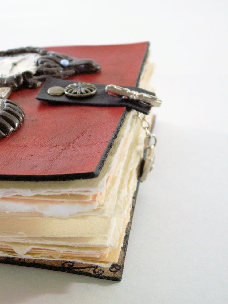 Custom Steampunk Notebook, Leather Steampunk Journal, Leather Sketchbook