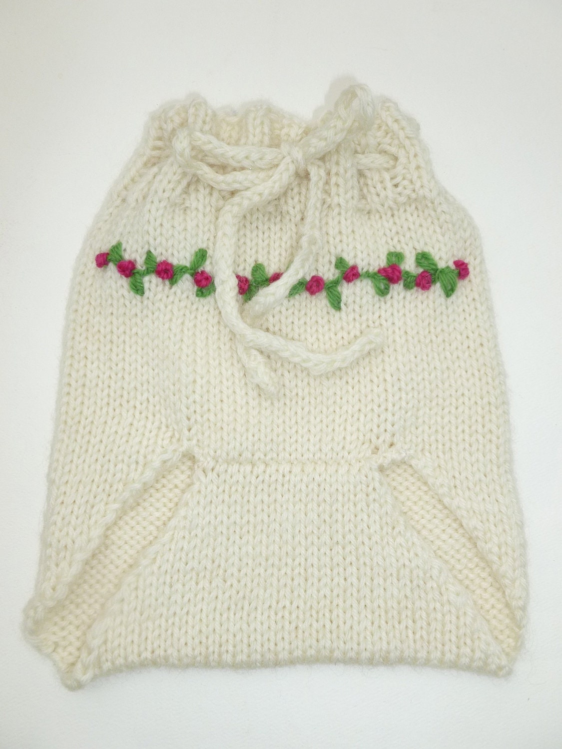 SALE Hand knit wool soaker large