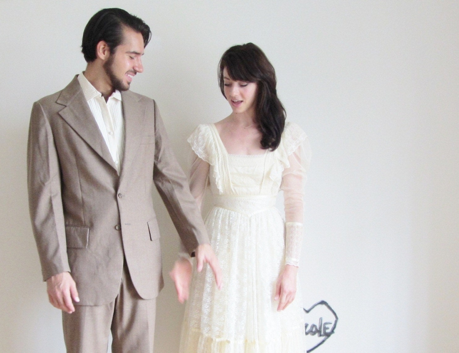gunne sax prairie wedding dress . ivory boho lace .extra small.xs.xxs .sale - DOTTO