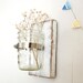 French cottage Shabby Chic wood wall single vase mason jar cottage chic -- WHITE