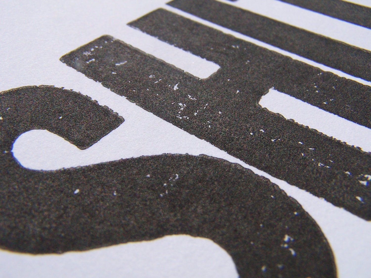 CARD - Uh oh - letterpress print 5x7 - mini print