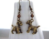 Dog charm earrings