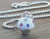 Sterling Silver Darling Cupcake Necklace