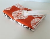 Baby Burp Cloth - Set of 2 - Orange and Gray