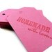 Homemade with Love Pink Tags - Set of 16 - Great for gifts, handmade work, product packaging...