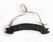 Wood Chalkboard Banner Wall Hanging with Jute Twine